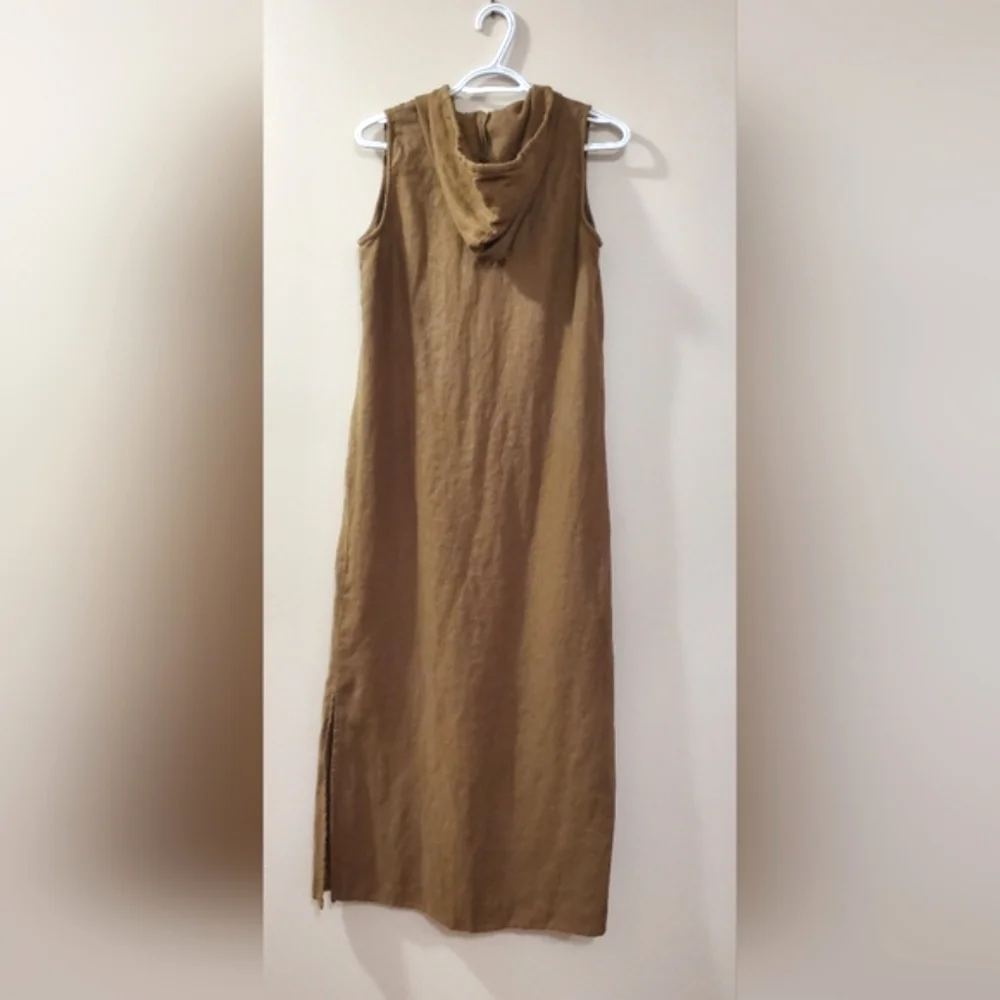 Finity Dresses - Vintage heavyweight linen dress with hood and pockets - Size M - Picture 5 of 7